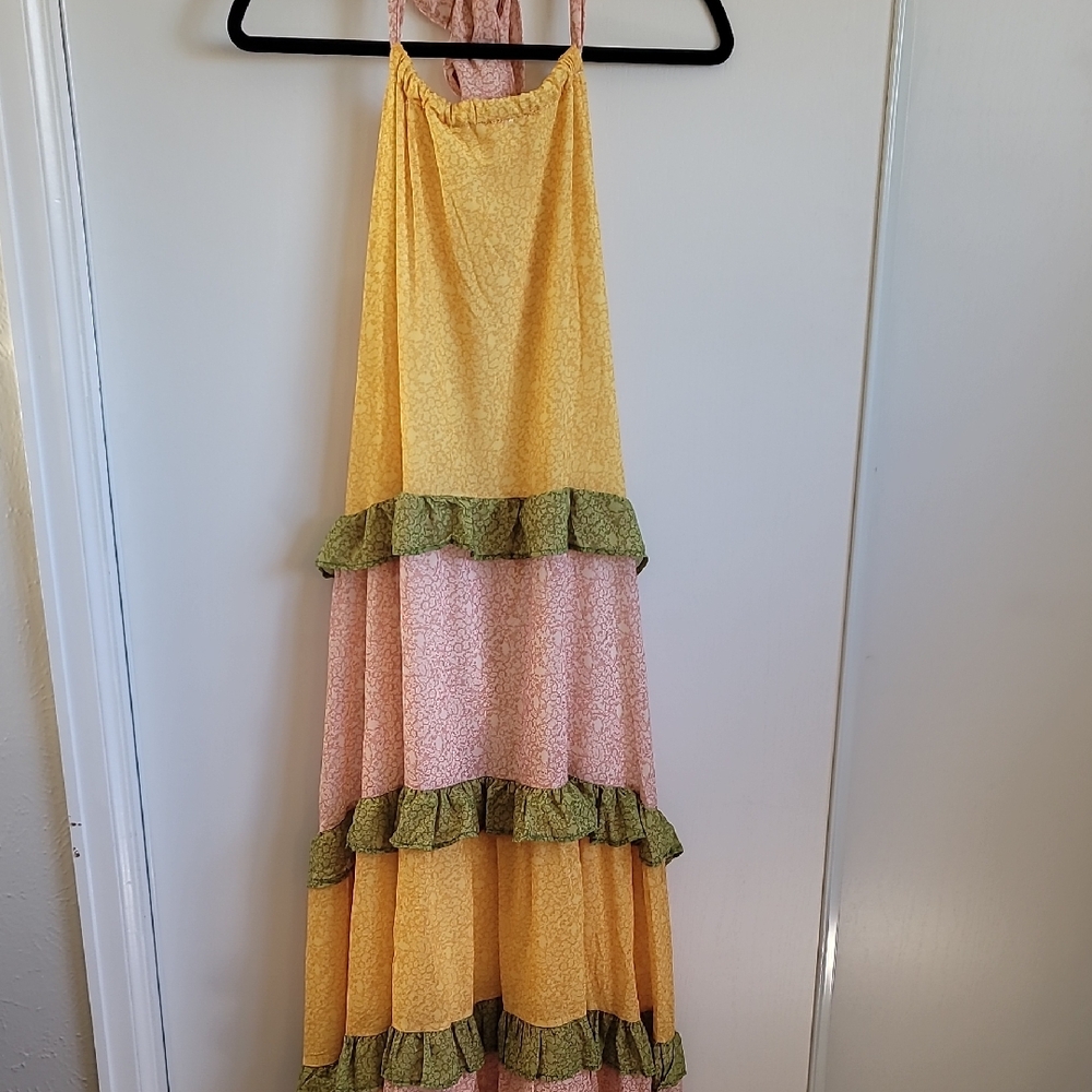 Lovecollette Yellow and White Dress NWOT